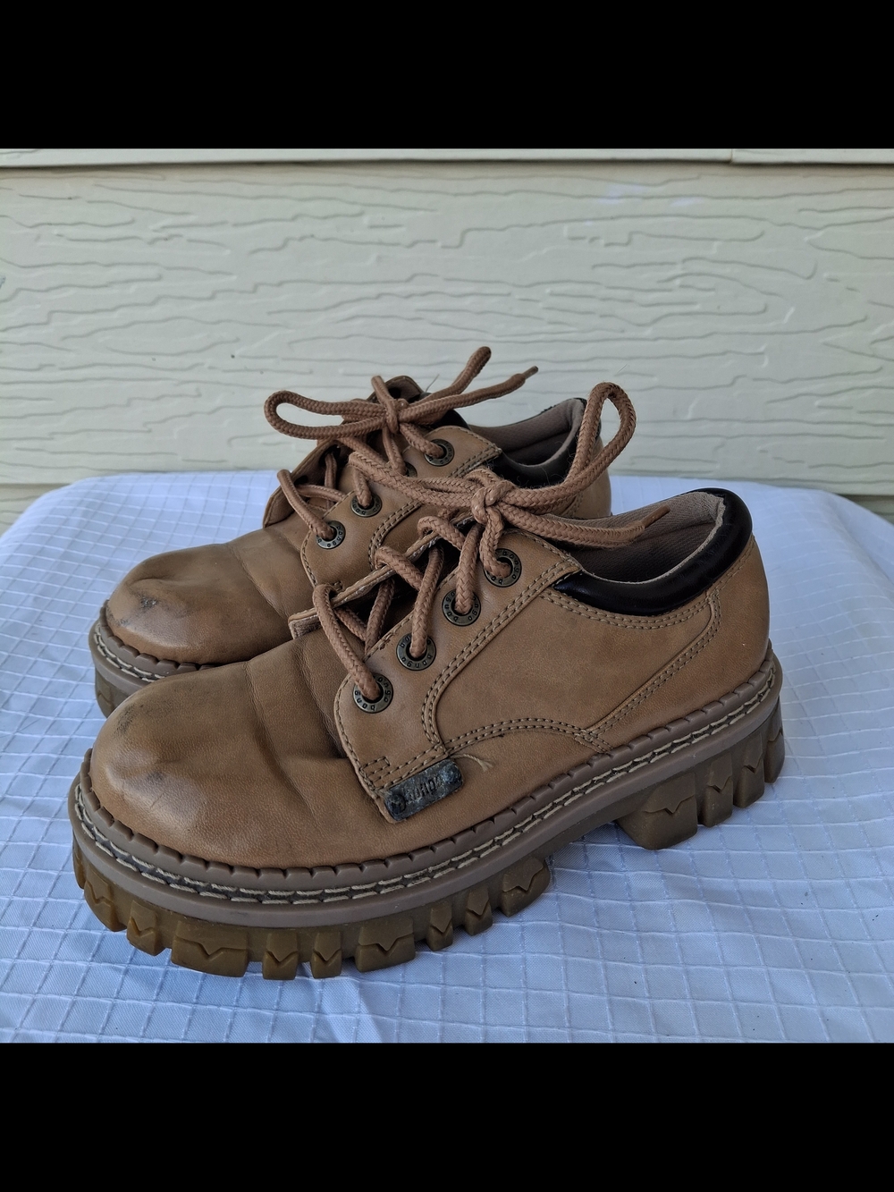 Y2k Vintage 90s Bongo Platform Oxfords  Size 7.5 M